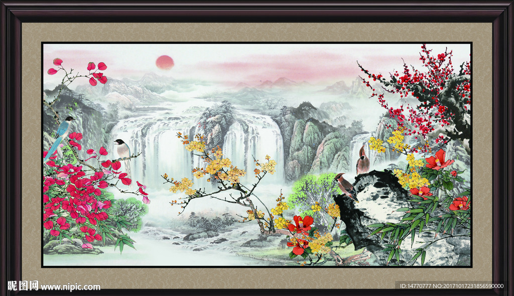 国画山水 花鸟图