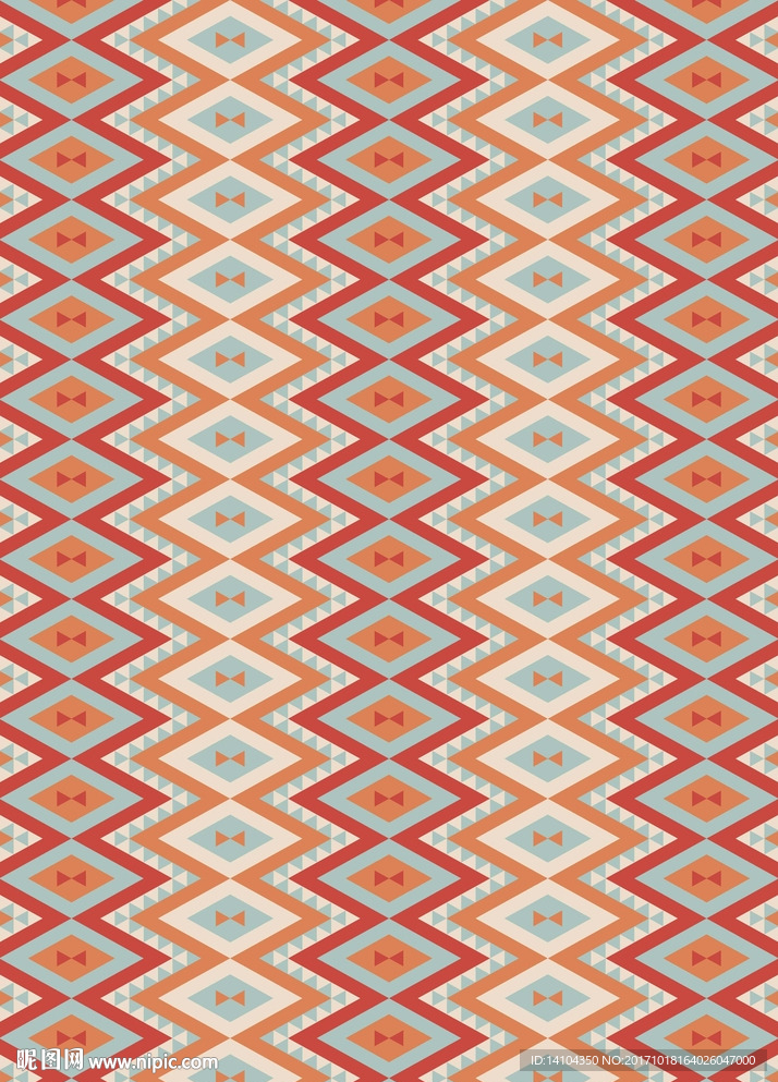 菱形彩印地毯