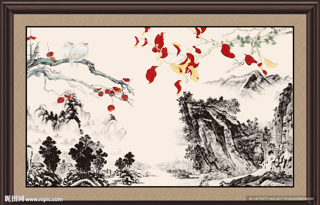 水墨花鸟图