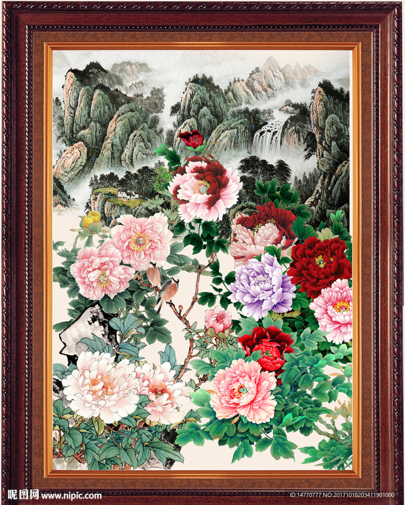 国画牡丹