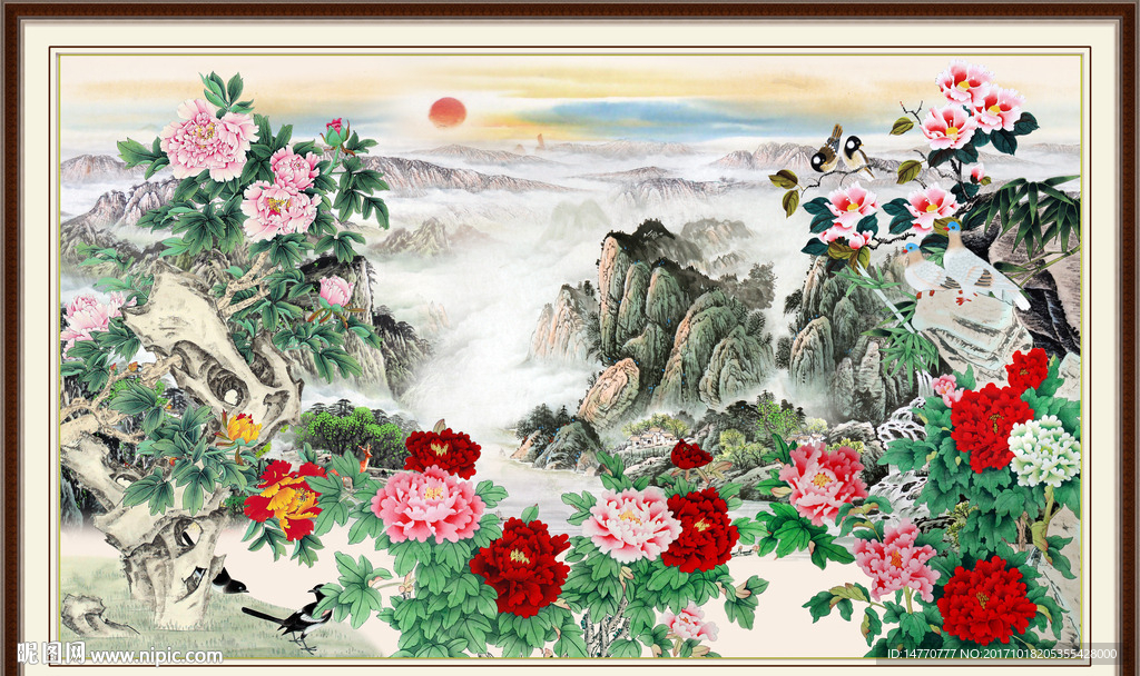 国画牡丹