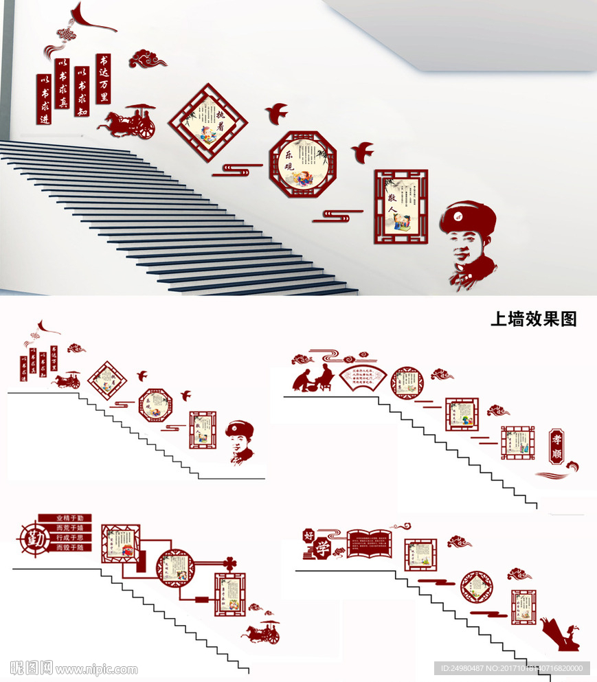 楼梯文化墙