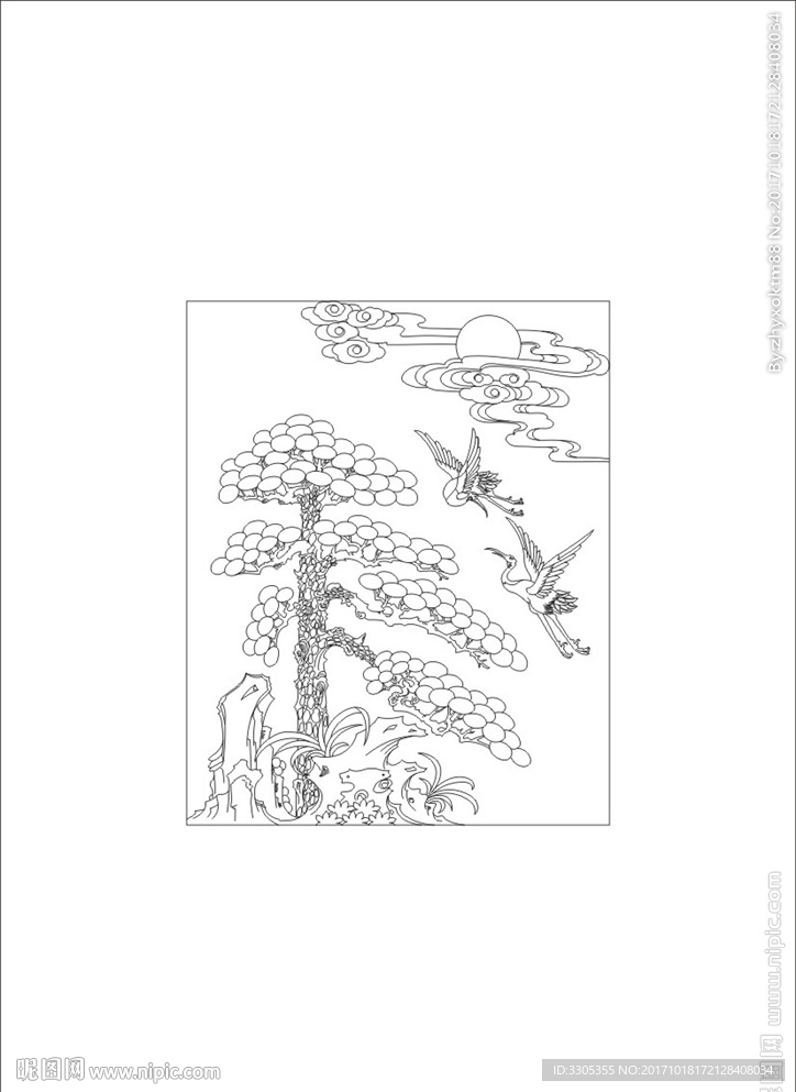 仙鹤雕刻
