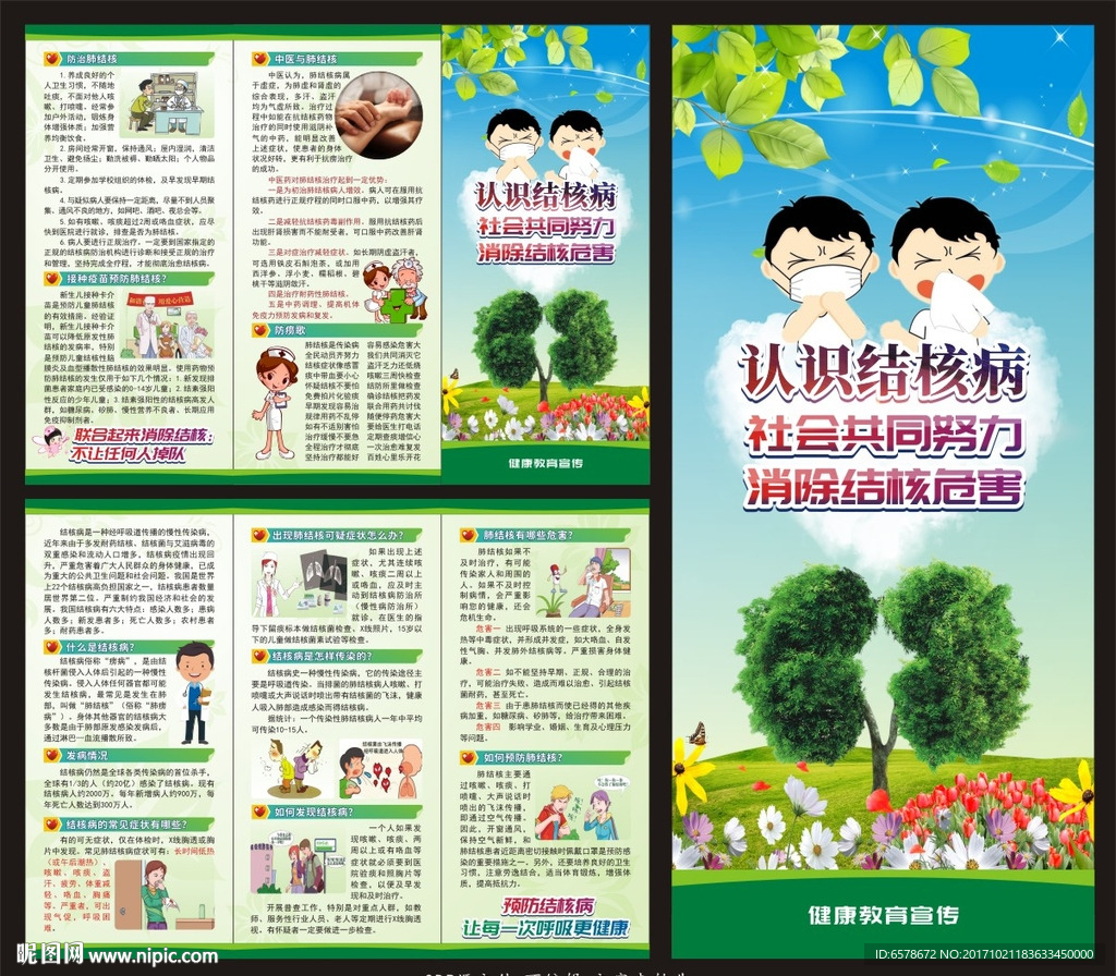 预防结核病三折页