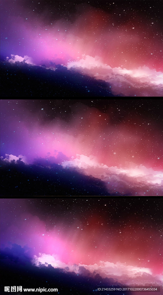 唯美紫红色云层动态节目背景