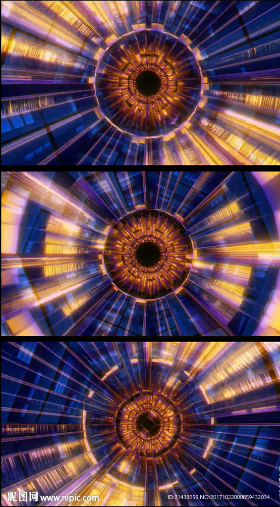 立体三维未来空间万花筒视频