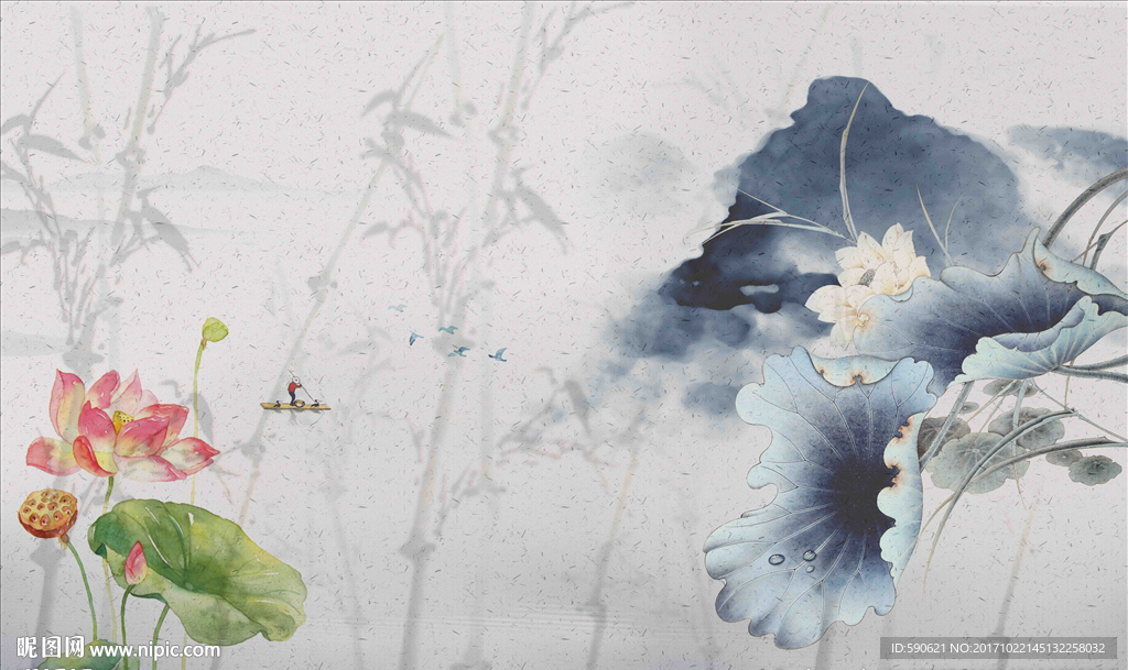 新中式山水壁画