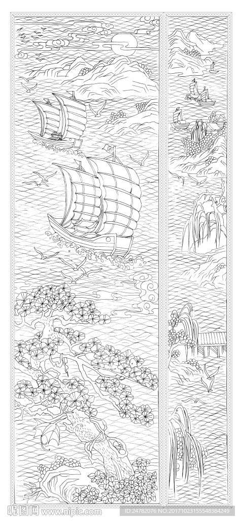 一帆风顺子母门