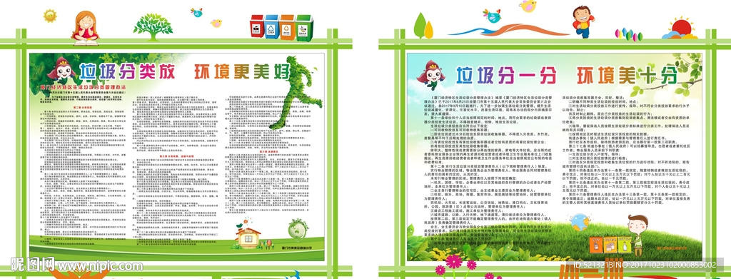 垃圾分类管理方法 文化墙