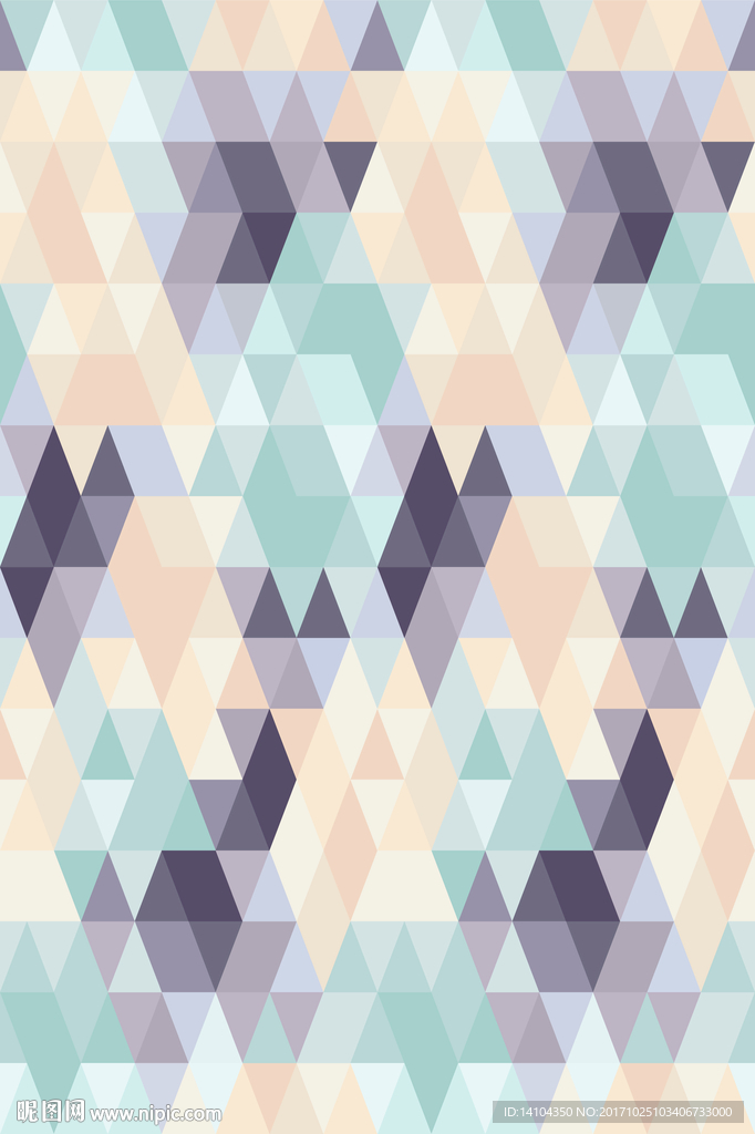 三角几何彩印地毯