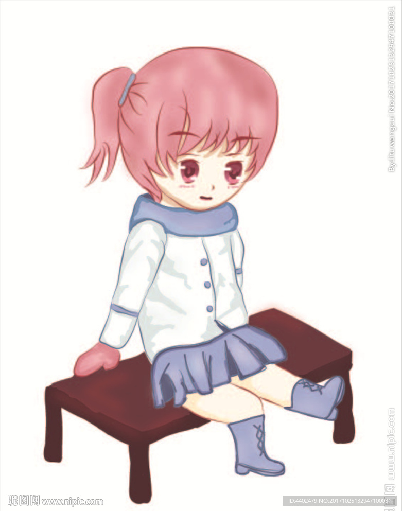 坐着的女孩