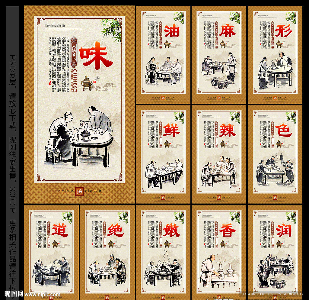 火锅文化展板