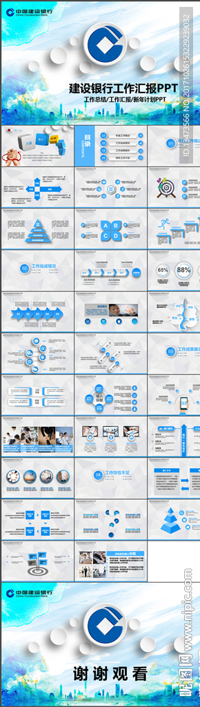 中国建设银行建行总结汇报PPT