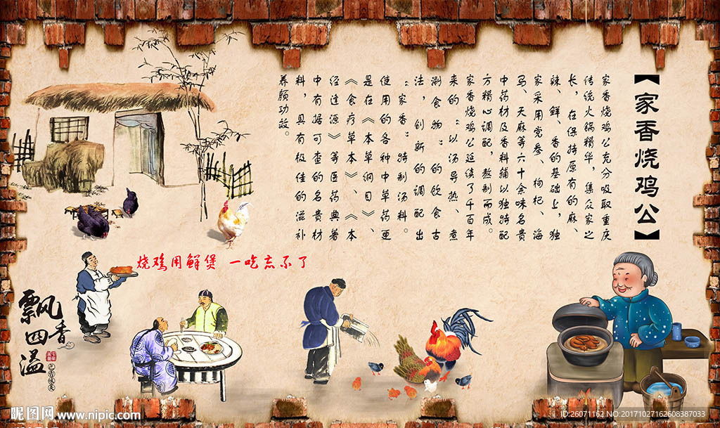 烧鸡公工装背景墙