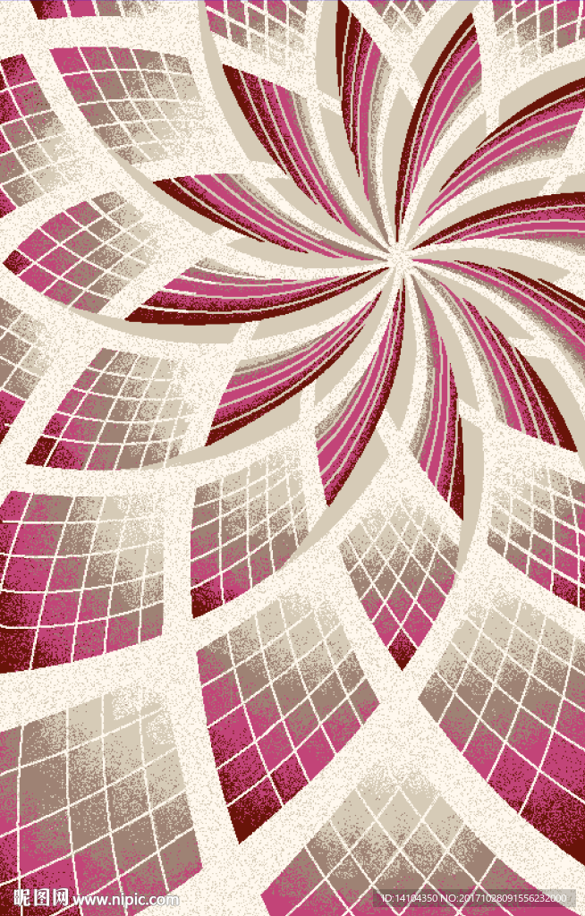 彩印五彩 抽像地毯