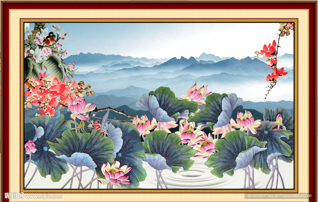 荷花风景