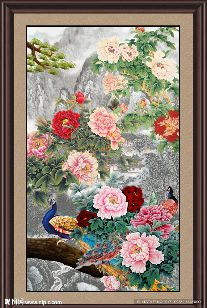 国画牡丹