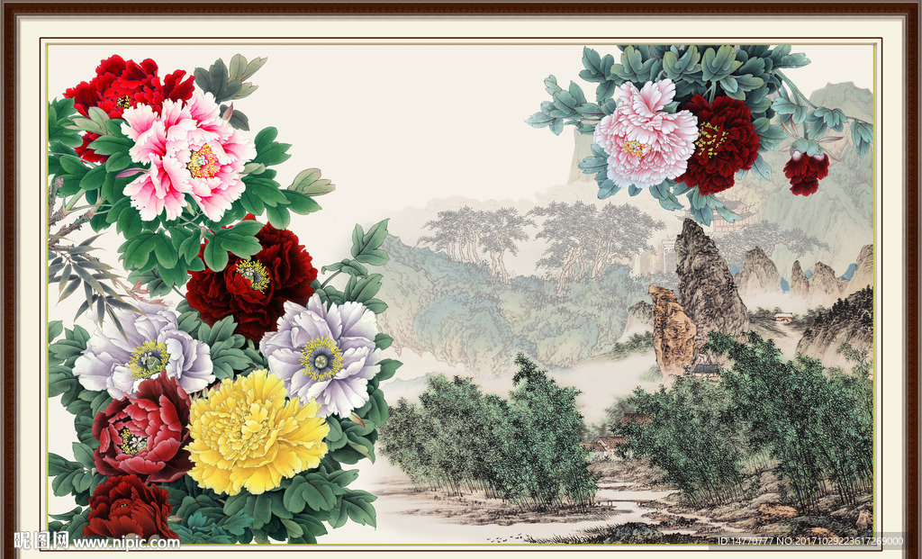 国画牡丹