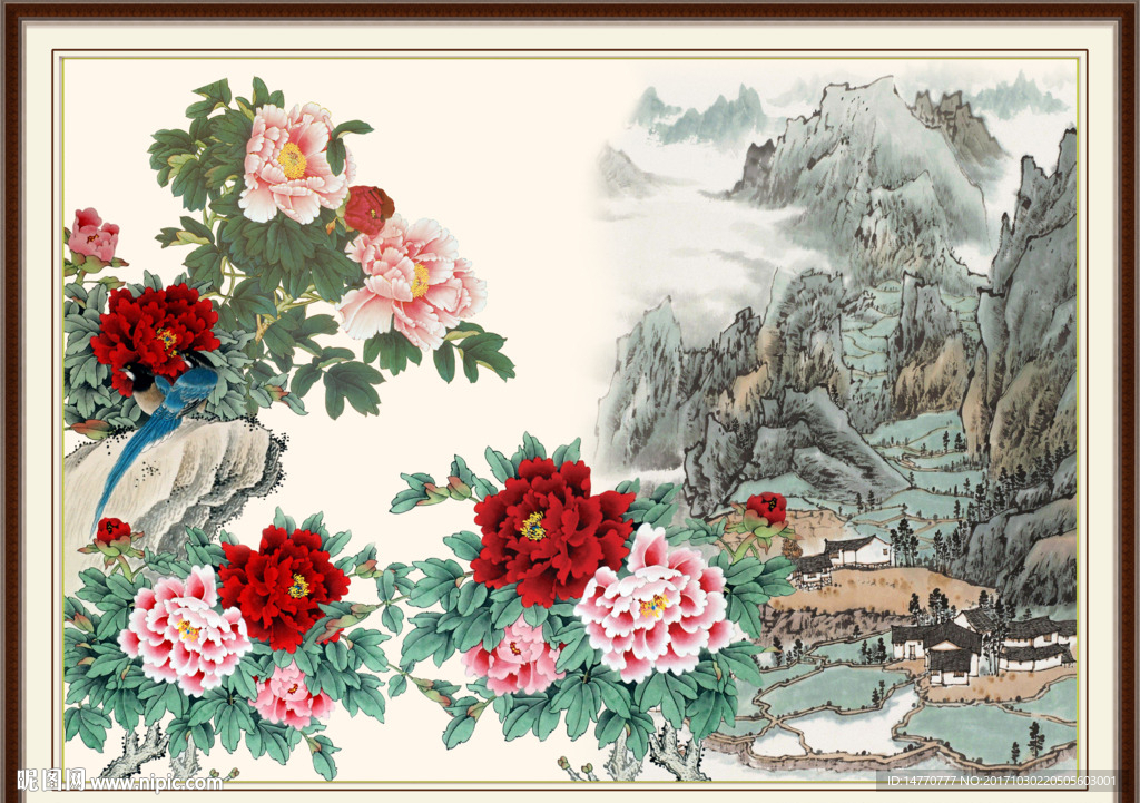 国画牡丹