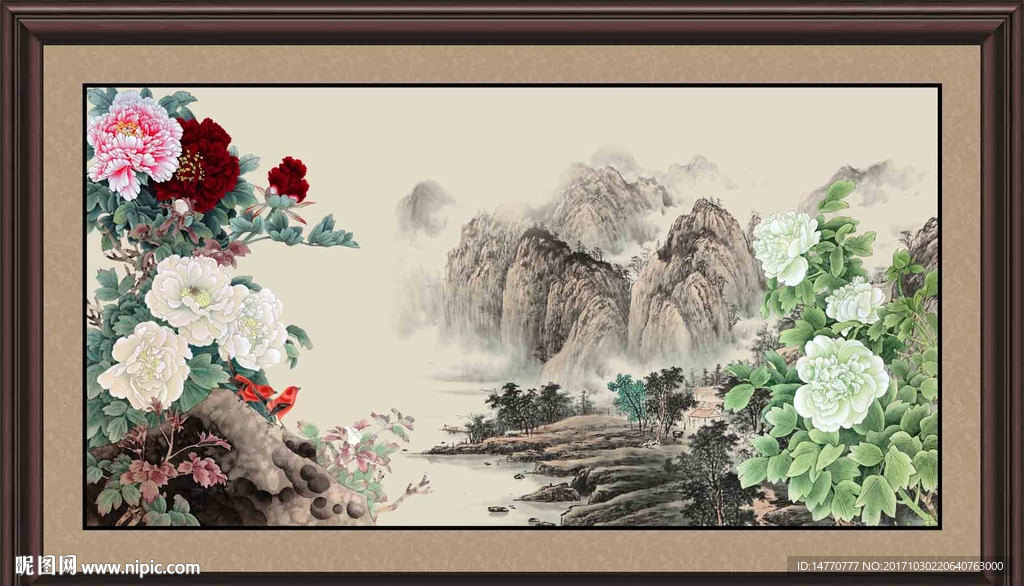 国画牡丹