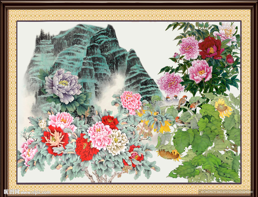 国画牡丹