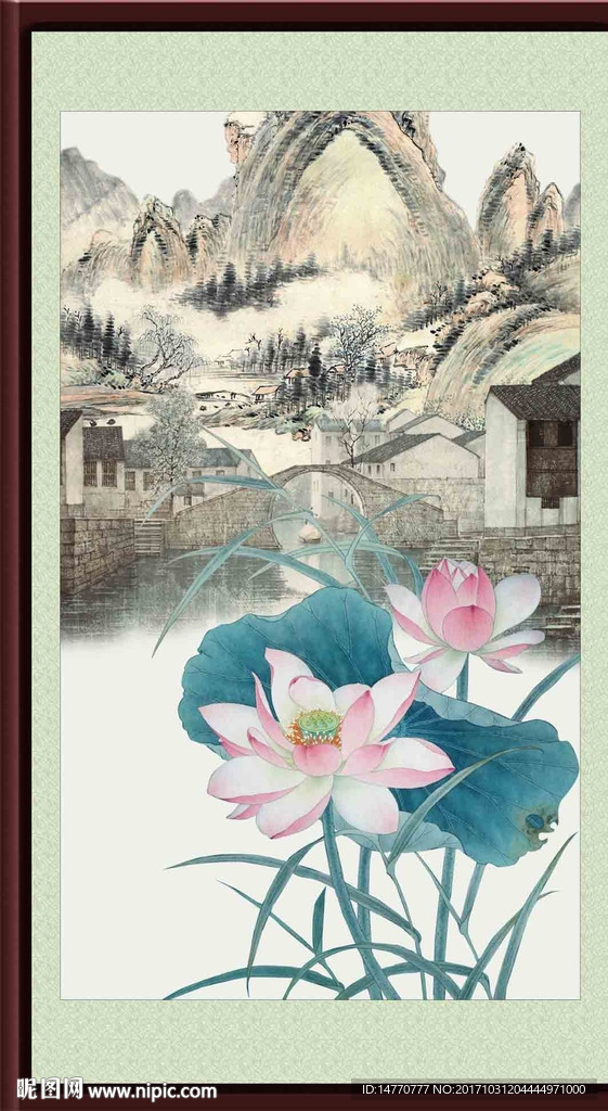 荷花风景
