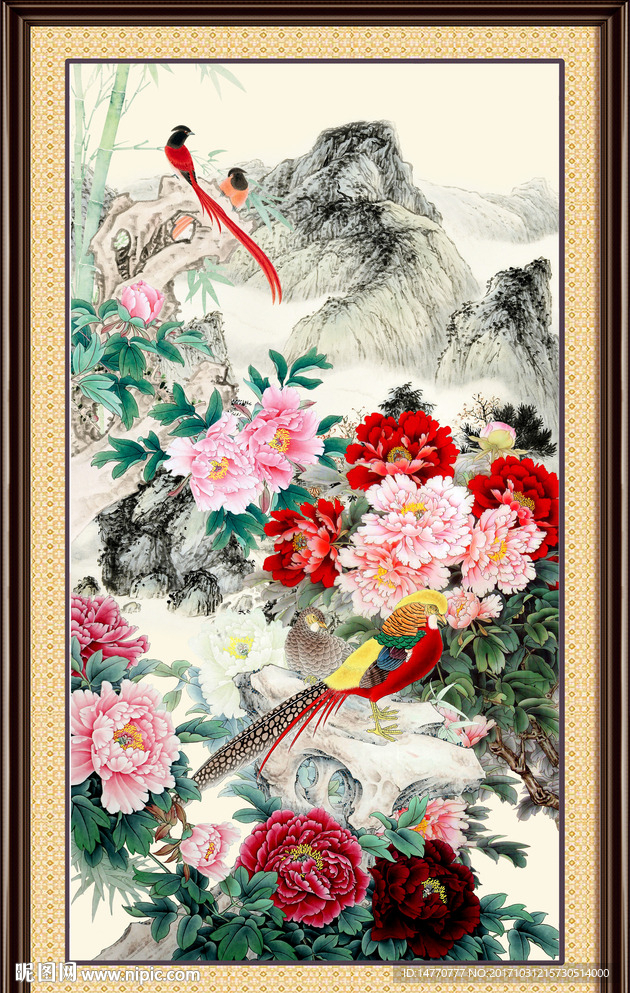 国画牡丹