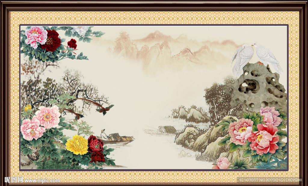 国画牡丹