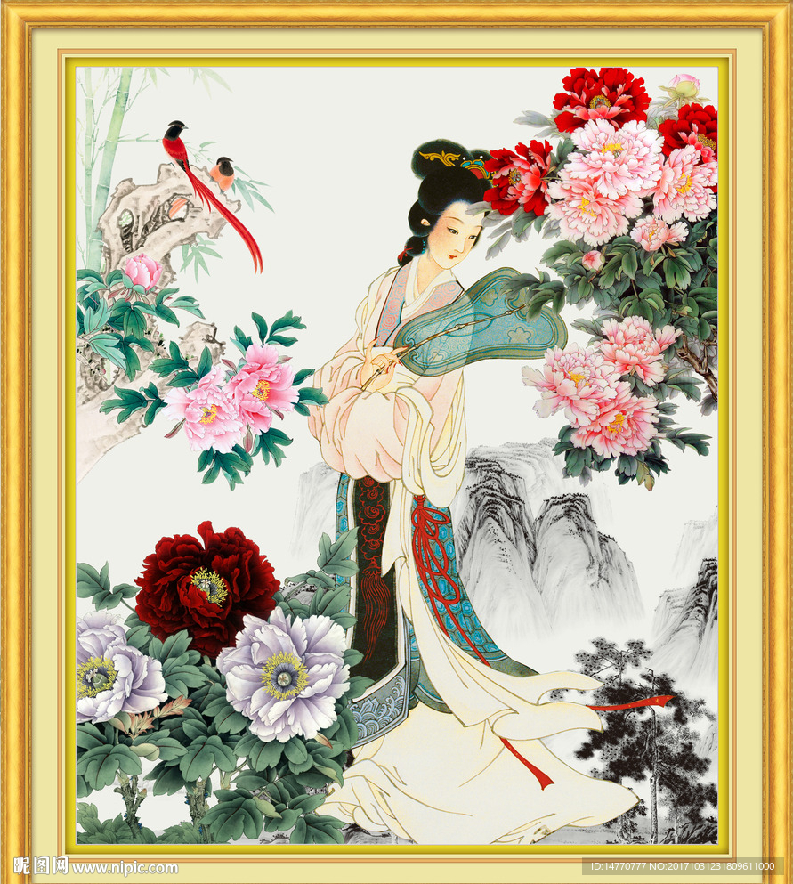国画牡丹