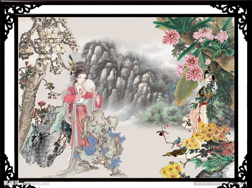 国画仕女图