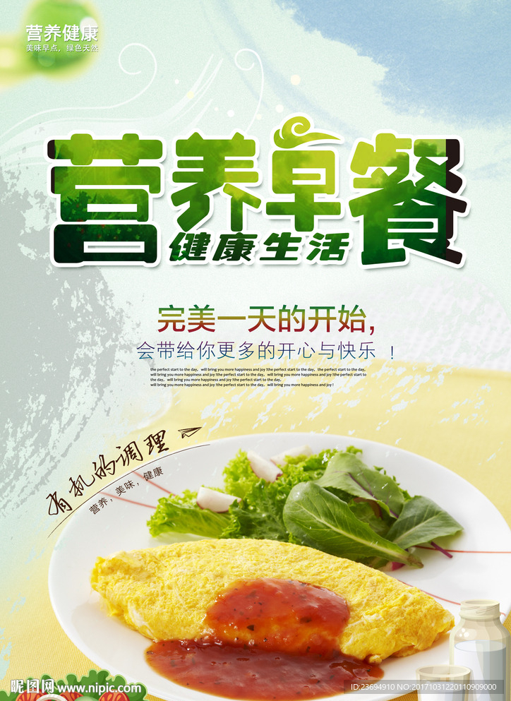营养早餐海报