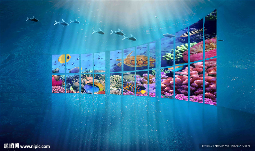 海底世界背景墙