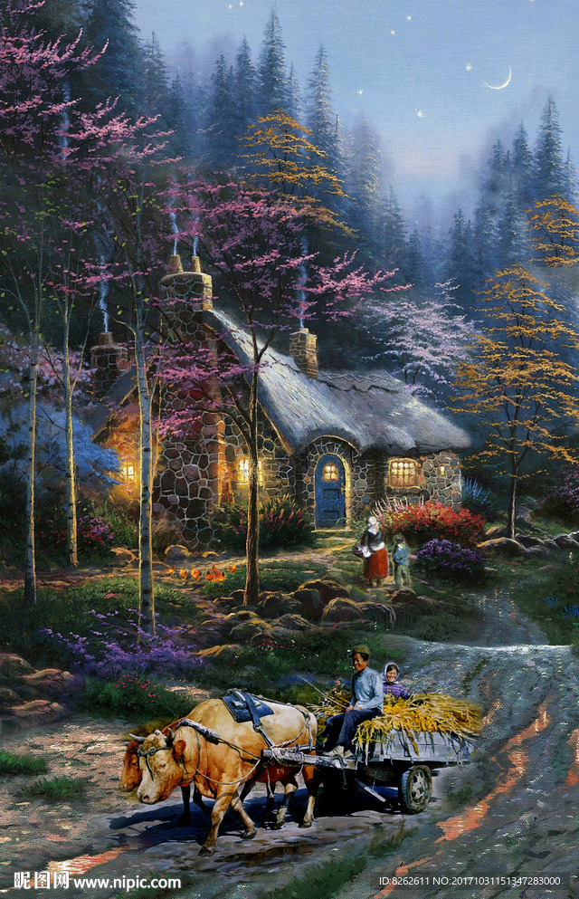 乡村油画