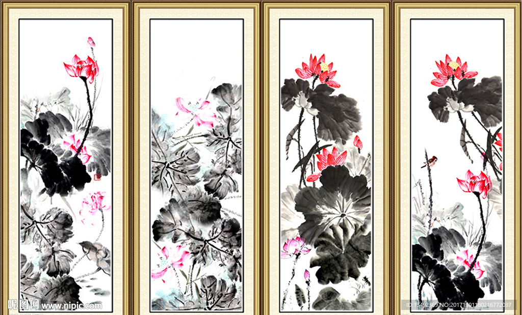 装饰画荷花