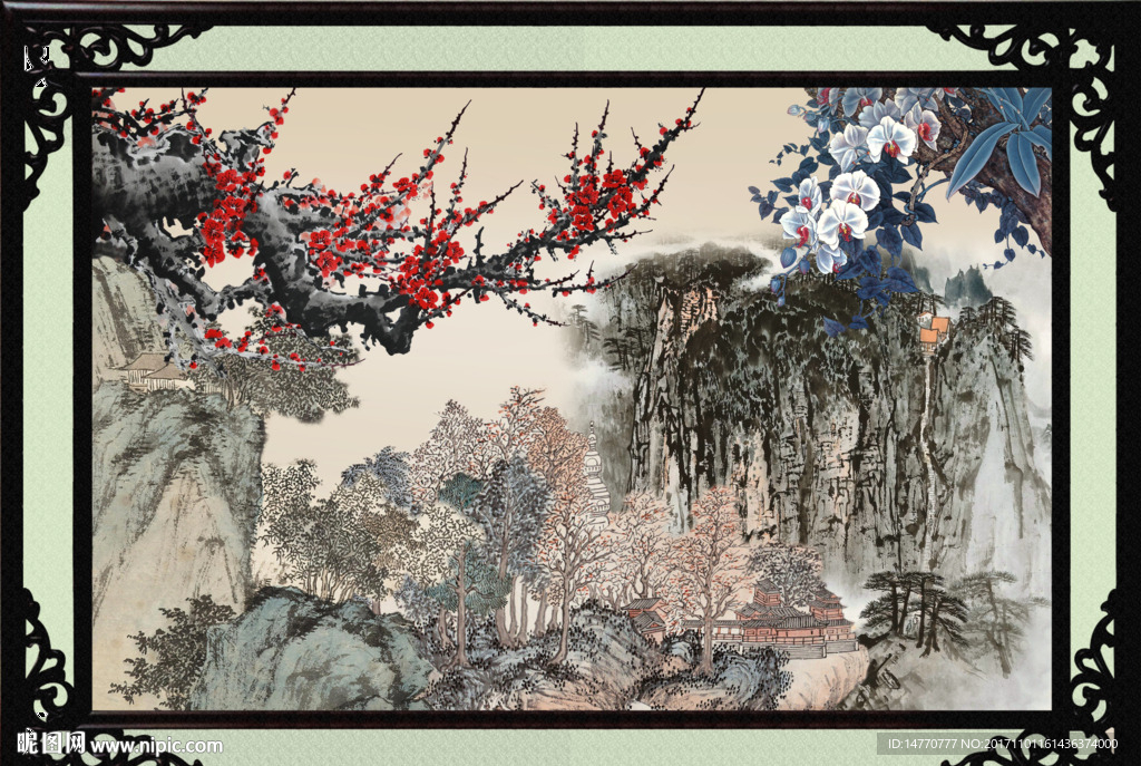 国画梅花