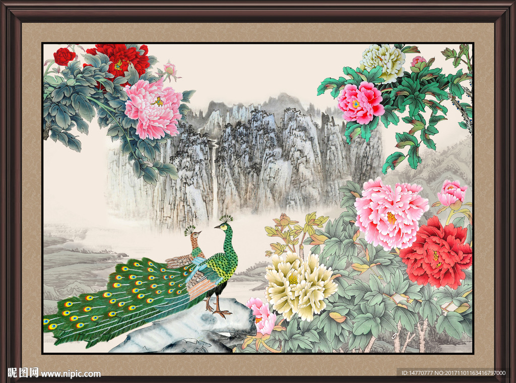 国画牡丹
