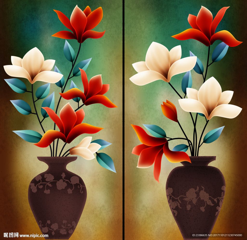 鲜花无框画