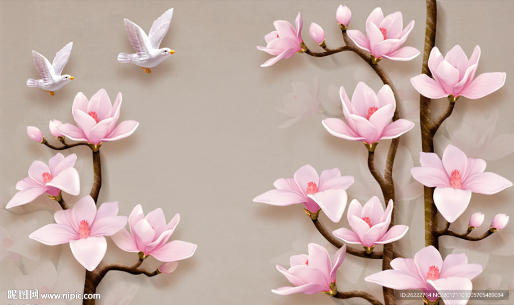 立体花朵背景墙