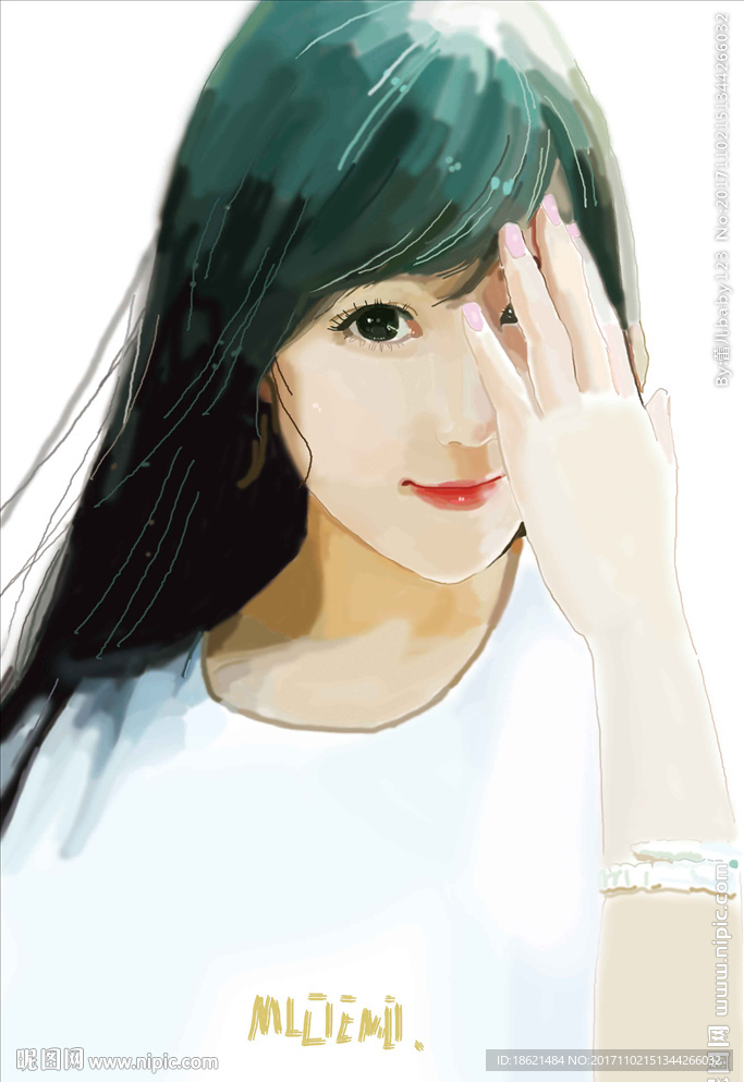 手绘漂亮girl