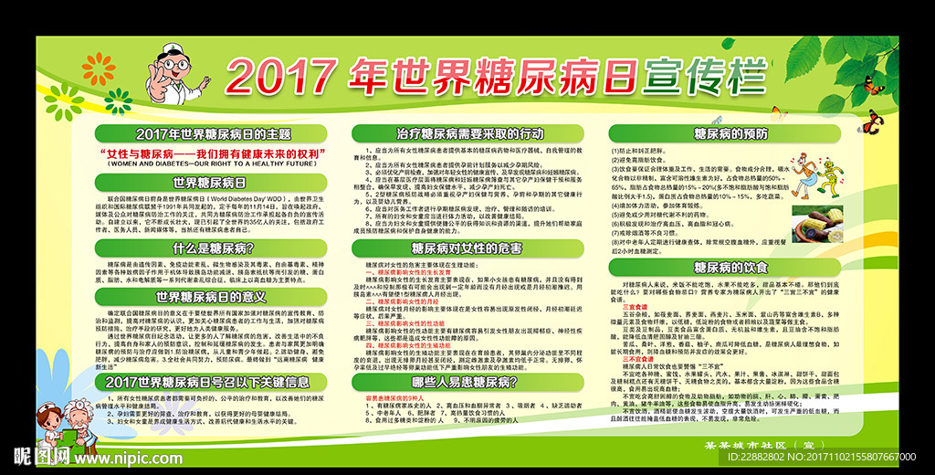 2017年世界糖尿病日展板