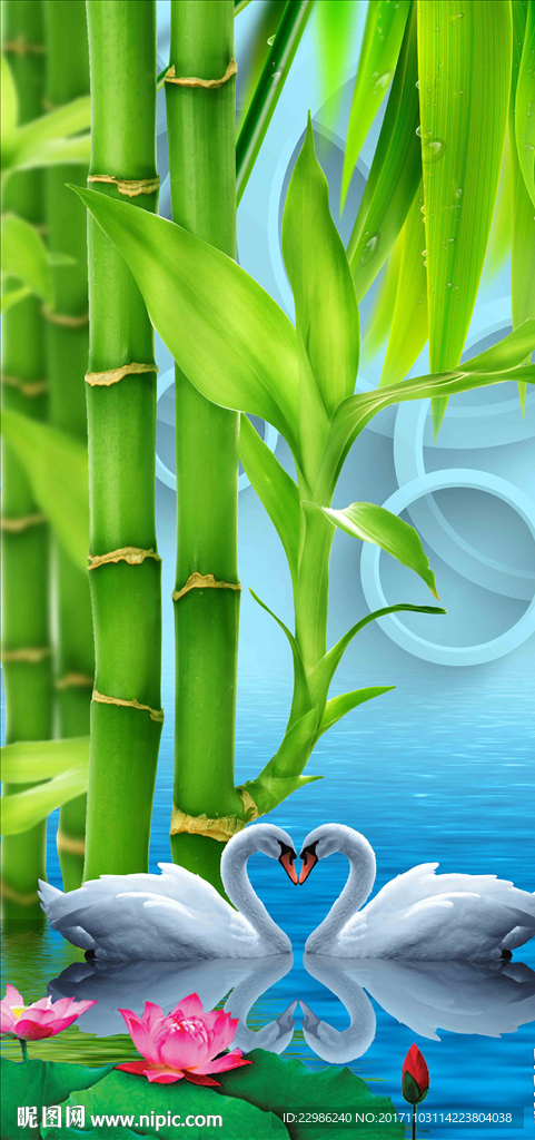 家和富贵流水生财玄关背景墙