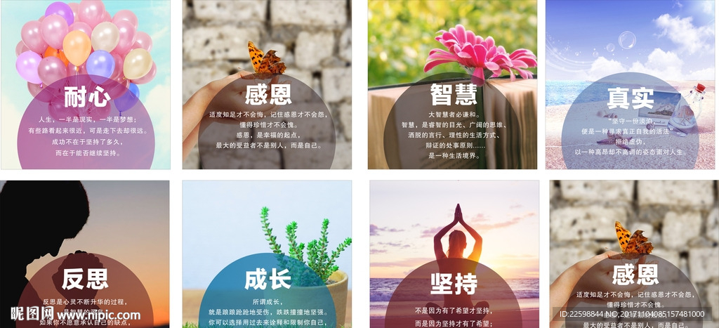 唯美文艺清新公司展板