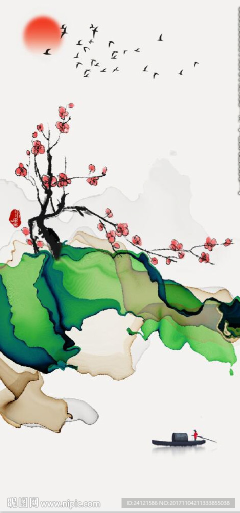 禅意山水画