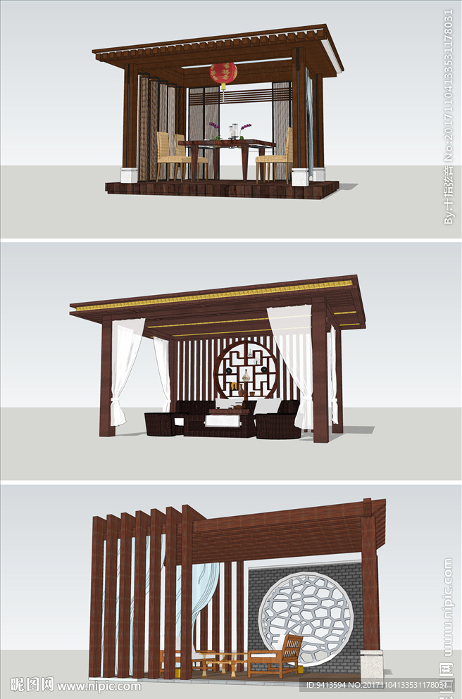 新中式凉亭