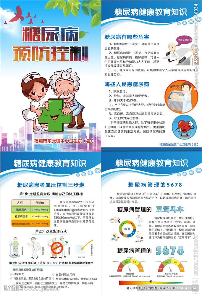 糖尿病海报4张