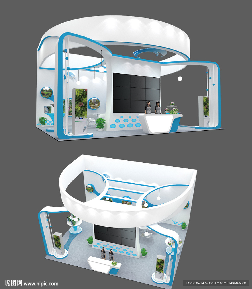 最新实用通用展览展台设计模型
