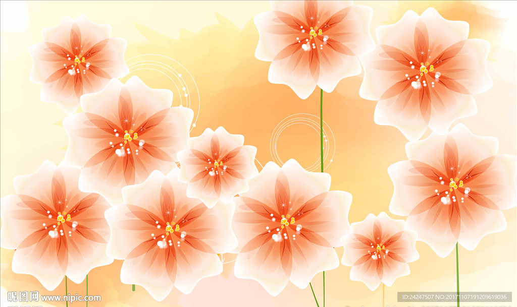 花卉背景墙