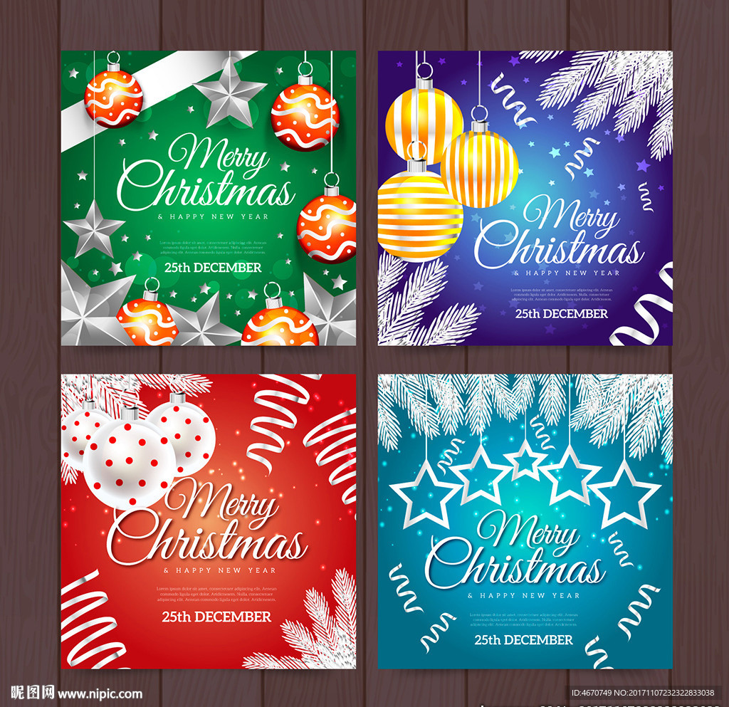 彩色圣诞节主题背景