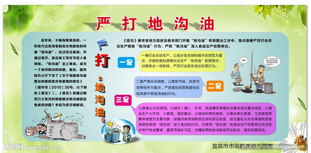 严打地沟油宣传板报