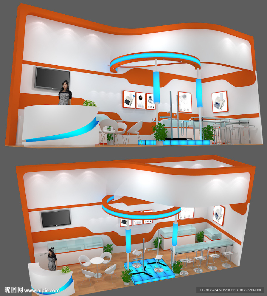 最新实用通用展览展台设计模型